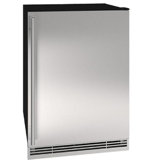 24-Inch 1-Class Refrigerator/Ice Maker, Stainless Solid Door