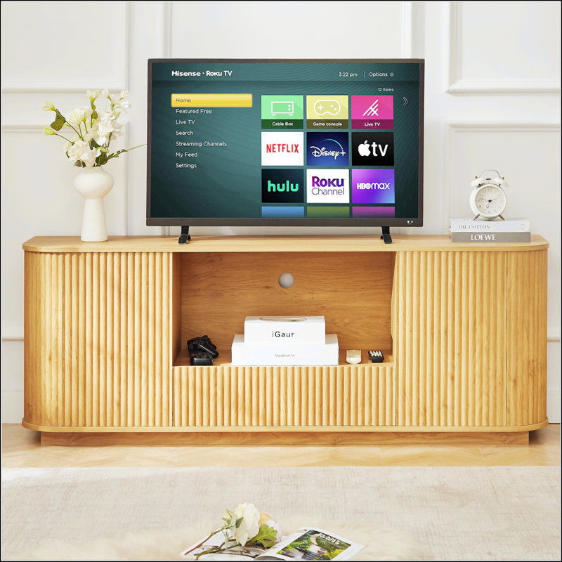 Meuble télé 64 pouces, Naturel
