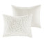 Ensemble d'édredon 3 pièces en chenille de coton touffeté à motif floral blanc cassé très grand / très grand californien-119744115-119744117