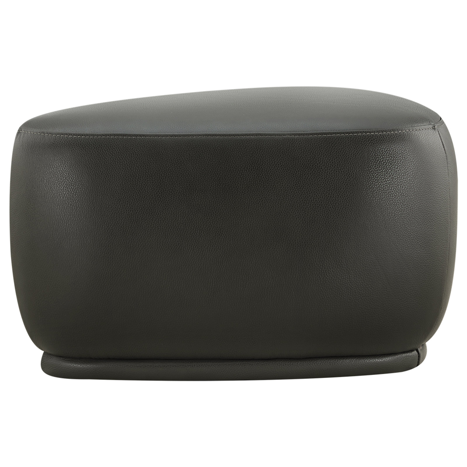 Adna 26" Genuine Leather Ottoman, Impression Dark Gray Top Grain Leather