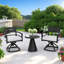 Chaises de salle à manger d'extérieur pivotantes haut de gamme en aluminium avec coussin Sunbrella