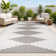 Vinales Diamond Stripe Light Grey/Black Indoor/Outdoor Rug
