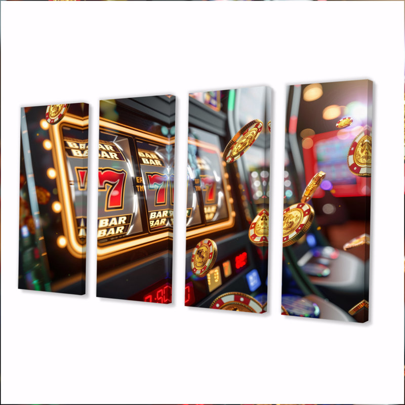 Machine à sous Jackpot Winner III - casino et jeux d'art mural, H 28 po x l 48 po