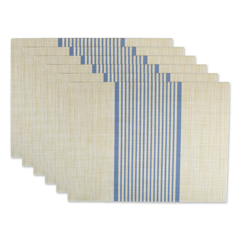 Ensemble de napperons 6 pièces Kysorville, bleu