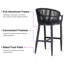 Tabourets de bar hauts modernes en métal pour patio, avec dossier et accoudoirs ergonomiques-1560347793-1560347795