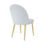 Chaise d'appoint Vera Lusso - Chaises d'appoint de salle à manger modernes - Chaises rembourrées contemporaines en similicuir avec structure en métal doré - Ensemble de 2 chaises de salle à manger, de chambre à coucher, de bureau ou de cuisine - Chaises de salle à manger blanches avec pieds dorés-70105038-70105036