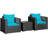 Alycen 2 - Person Patio Conversation Set with Cushions-726803166-726803167