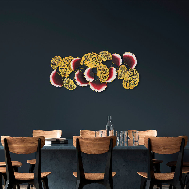 Accessoire mural décoratif en métal fait à la main, 35,4 x 45,3 pouces | 100% métal, épaisseur: 0,06 pouce | Conception unique peinte à la main | Parfait pour le salon et le bureau, accrocheur et unique