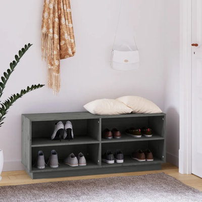 12 Pair Solid Wood Shoe Rack