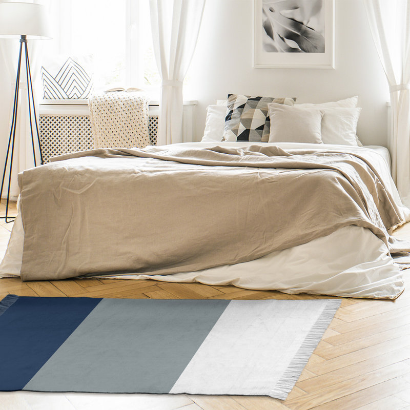 Tapis bleu/gris dallas, Oui
