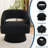 Modern 360° Swivel Barrel Accent Chair, Upholstered Armchair with Striped Backrest-1349793269