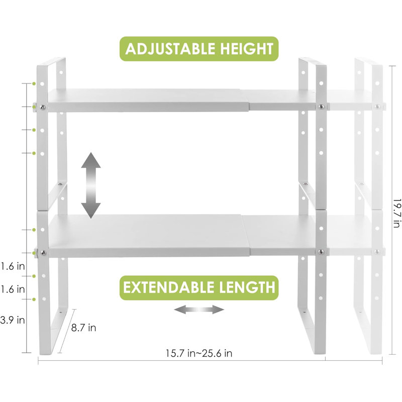Ensemble de 2 étagères de rangement extensibles