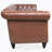 PU Rolled Arm Chesterfield Three Seater Sofa.-114427252