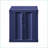 Cargo Blue Industrial Nightstand with USB &amp; Open Storage-123404877