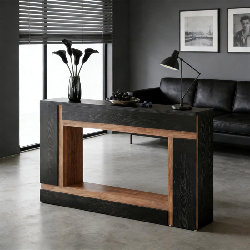 Console de style contemporain, table de couloir rectangulaire, table de canapé