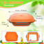 Bac de préparation pour barbecue pliable avec couvercle, bassine pliante avec planche à découper pour le camping/caravaning/cuisine - Préparation des repas, préparation du barbecue et lavage des légumes-135870504