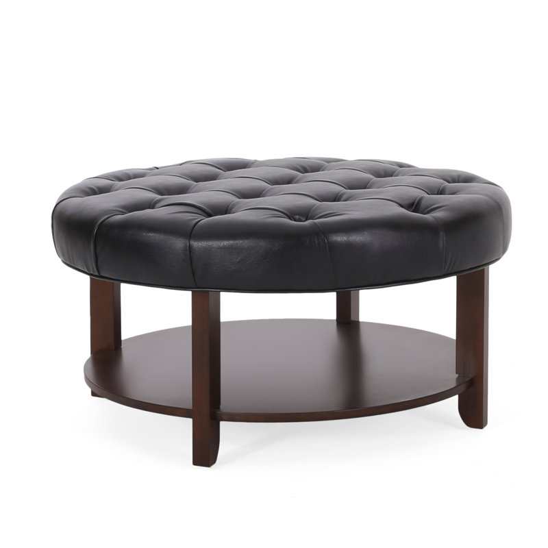ROUND OTTOMAN, Black