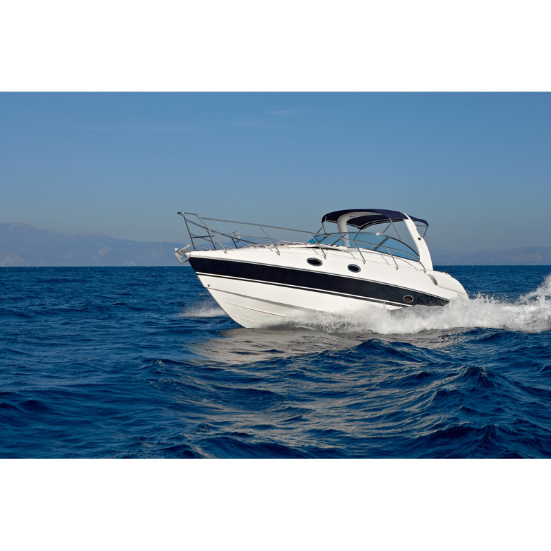 Motorboat by Hdagli - No Frame Print on Canvas, 81cm H x 122cm W