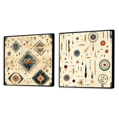 Nessa - Abstract Shapes Square Collage Set Of 2