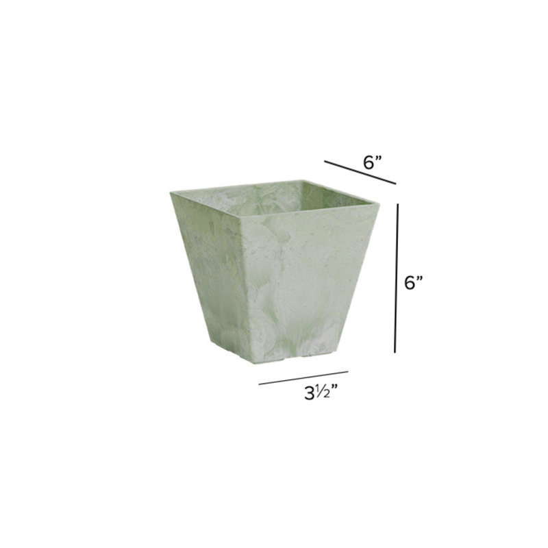 Alaunah Pot Planter, 4.5" H x 3.5" W x 3.5" D, Light Green