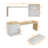 Multi Functional Desk With 2-Drawer & 3-Shelf