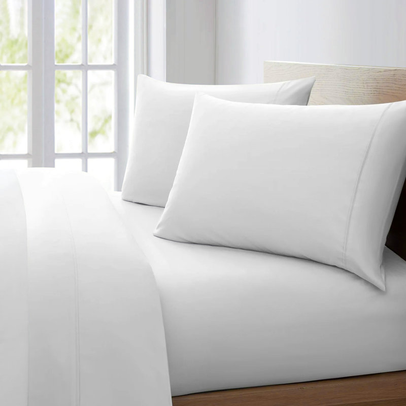 Ensemble de draps 100% coton Pointehaven, White, King Sheet Set