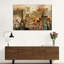 «Rustic Landmark World Map», reproduction sur toile-1943788272
