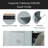 Fluted Kitchen Island With Trash Can Storage Cabinet, Power Outlet, Internal Storage Rack, Rolling Kitchen Islands On 5 Wheels With 3 Drawer, 3 Open Side Racks For 10 Gallon Garbage Bin-1209354243