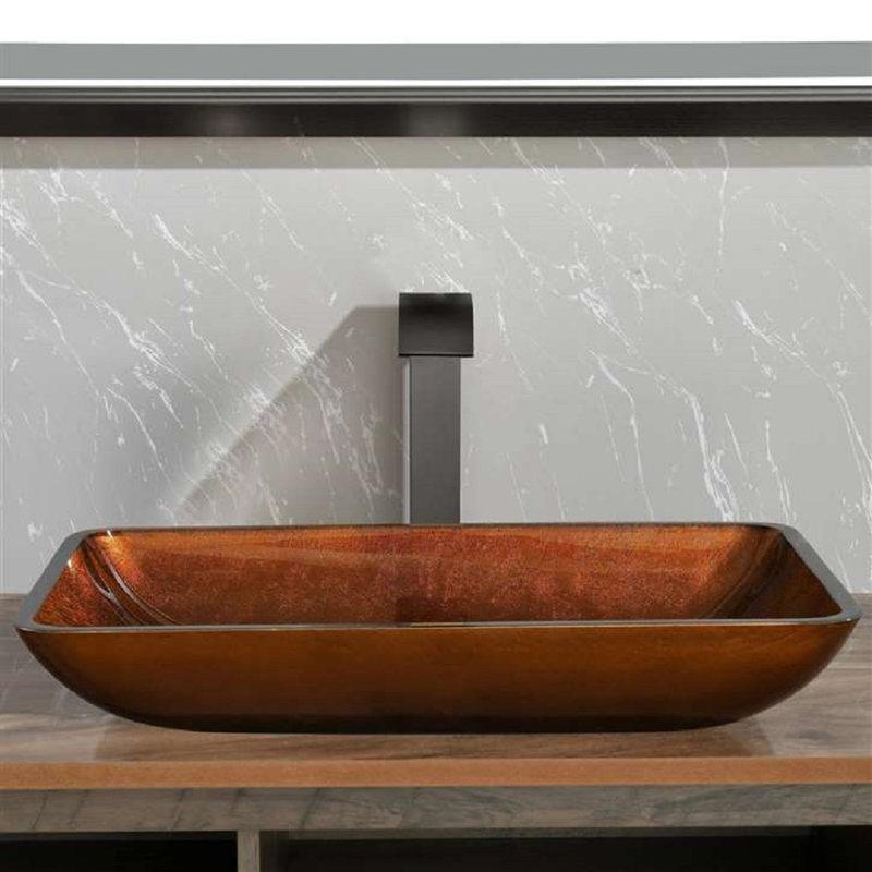 Ensemble de lavabo vasque Fontana et robinet de capteur de mouvement sans contact noir