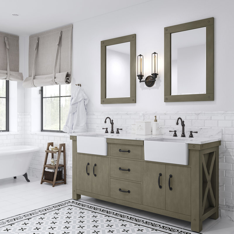 Paisley 72'' W Double Vanity, Grizzle Gray, No