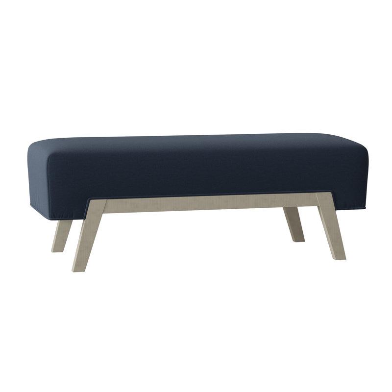 Banc rembourré lorain, Indigo 8789, Chêne français