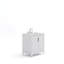 Meuble-lavabo de comptoir en marbre blanc Carrara Elizabeth de 30 po avec robinet Elizabeth-916305440-916305453