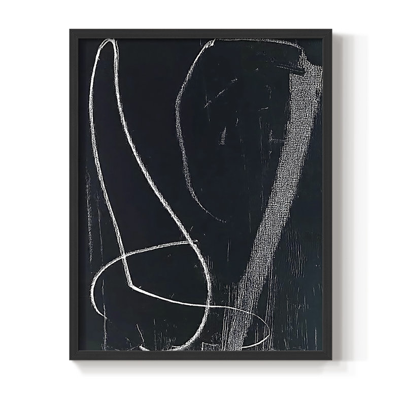 "ABSTRACT Series DCXVI" par J Paul, H 29 po x l 23 po, Noir, noir, noir, noir