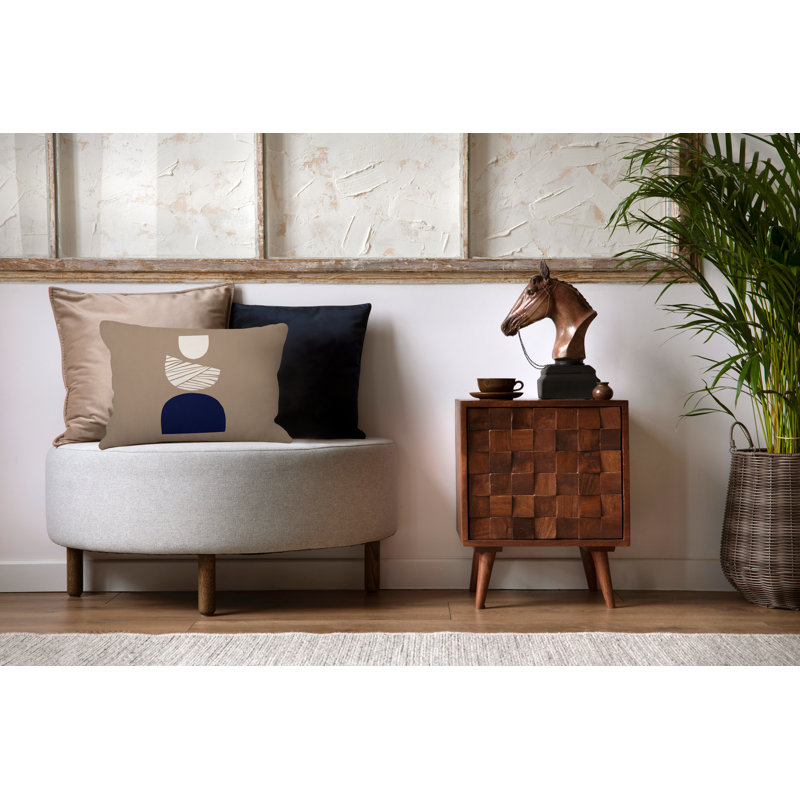 Polyester / Mélange de polyester Housse de coussin rectangulaire intérieure / extérieure lombaire et insert