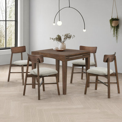 Extendable Solid Wood Dining Set