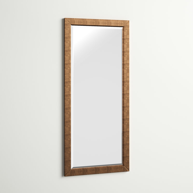 Miroir rectangulaire en bois Colona, H 69 po x l 28,5 po, Bronze