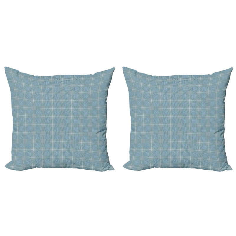 Presas Indoor / Outdoor Ikat Square Throw Pillow Cover, 16"H x 16"W