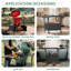 Table de barbecue extérieure pour la cuisson de gros œufs, structure en métal avec deux surfaces pliantes, peut contenir des barbecues jusqu'à 21 pouces, fabrication en fer, outils de rangement spacieux, installation simple, mobile et