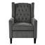 Fauteuil inclinable manuel à oreilles. Avec table d'appoint pliable, ports de charge USB, chaises inclinables modernes et confortables pour le salon, la chambre à coucher, le dortoir, le bureau-423932759