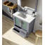 Dessus de meuble-lavabo en céramique, ensemble de robinet et miroir
