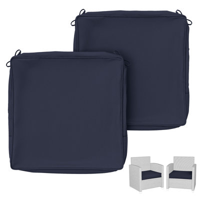 Outdoor Cushion Covers 22X22x3 Outdoor Seat Cushion Covers, Covers Only (Set Of 2 Covers)