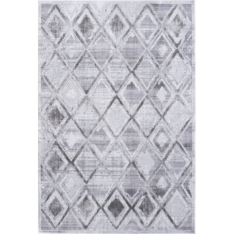 Altura Viscose Geometric Indoor Rug, Rectangle 6'7" x 9'6"