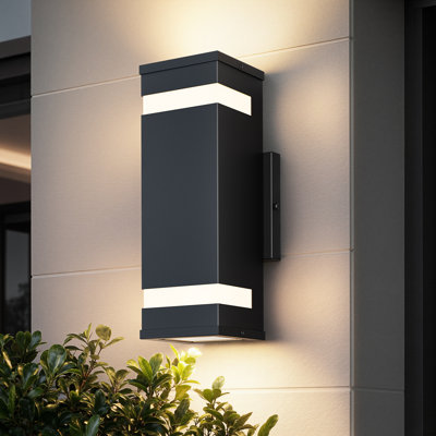 11.8" Black Outdoor Wall Light