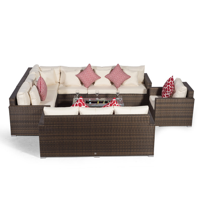 Yancey 5 Seater Rattan Corner Sofa Set