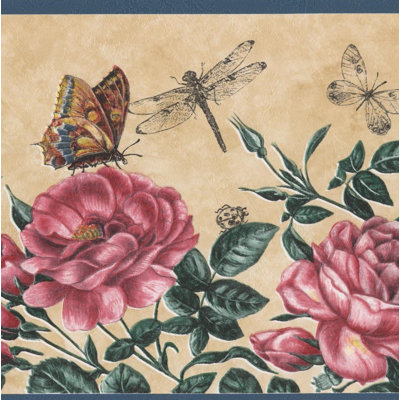 Bordure de papier peint floral et botanique L 15 pi x 7 po Bledsoe