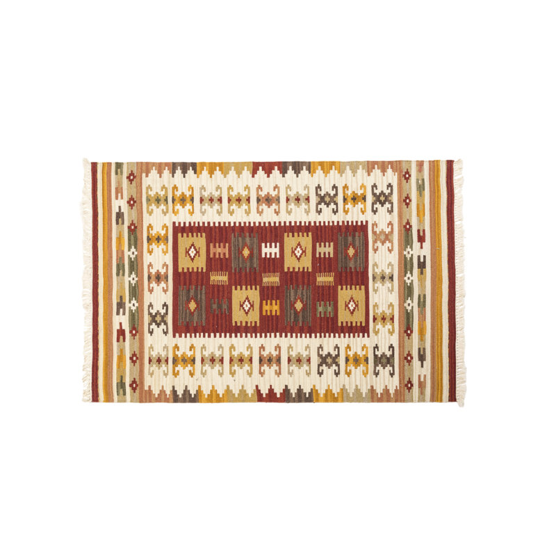 Anaheim Geometric Hand Knotted 23.62cm X 35.43cm Area Rug