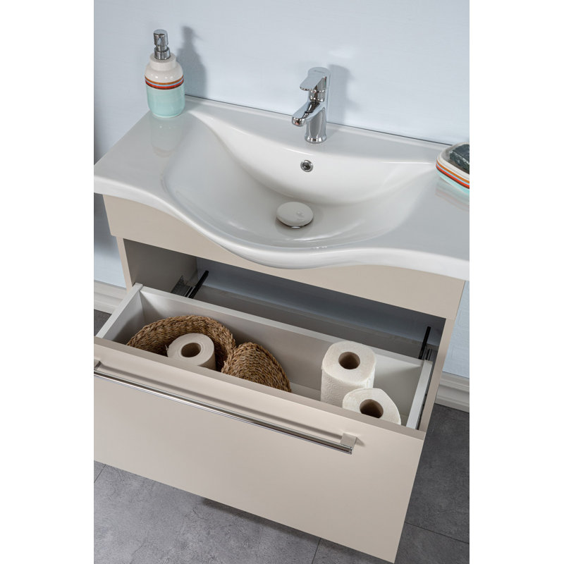 Ensemble de meuble-lavabo mural simple 30,8 "avec miroir Adamsun