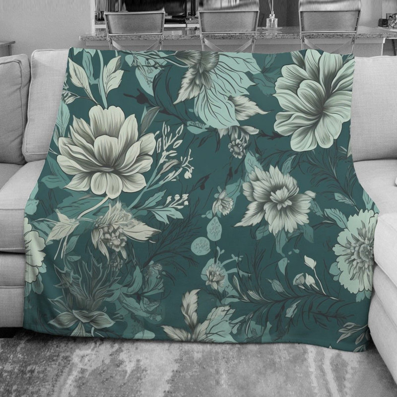 Couverture en molleton Botanical, L 51 po x L 60 po