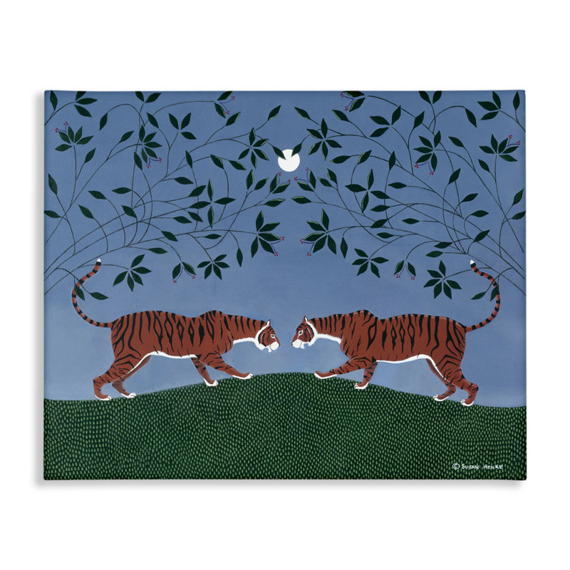 Toile Twilight Tigers Symmetry, conception par Susan Henke, H 16 po x l 20 po