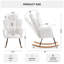 Chaise de chambre de bébé moderne avec fonction berçante et siège rembourré en tissu pour les espaces intérieurs salon chambre à coucher